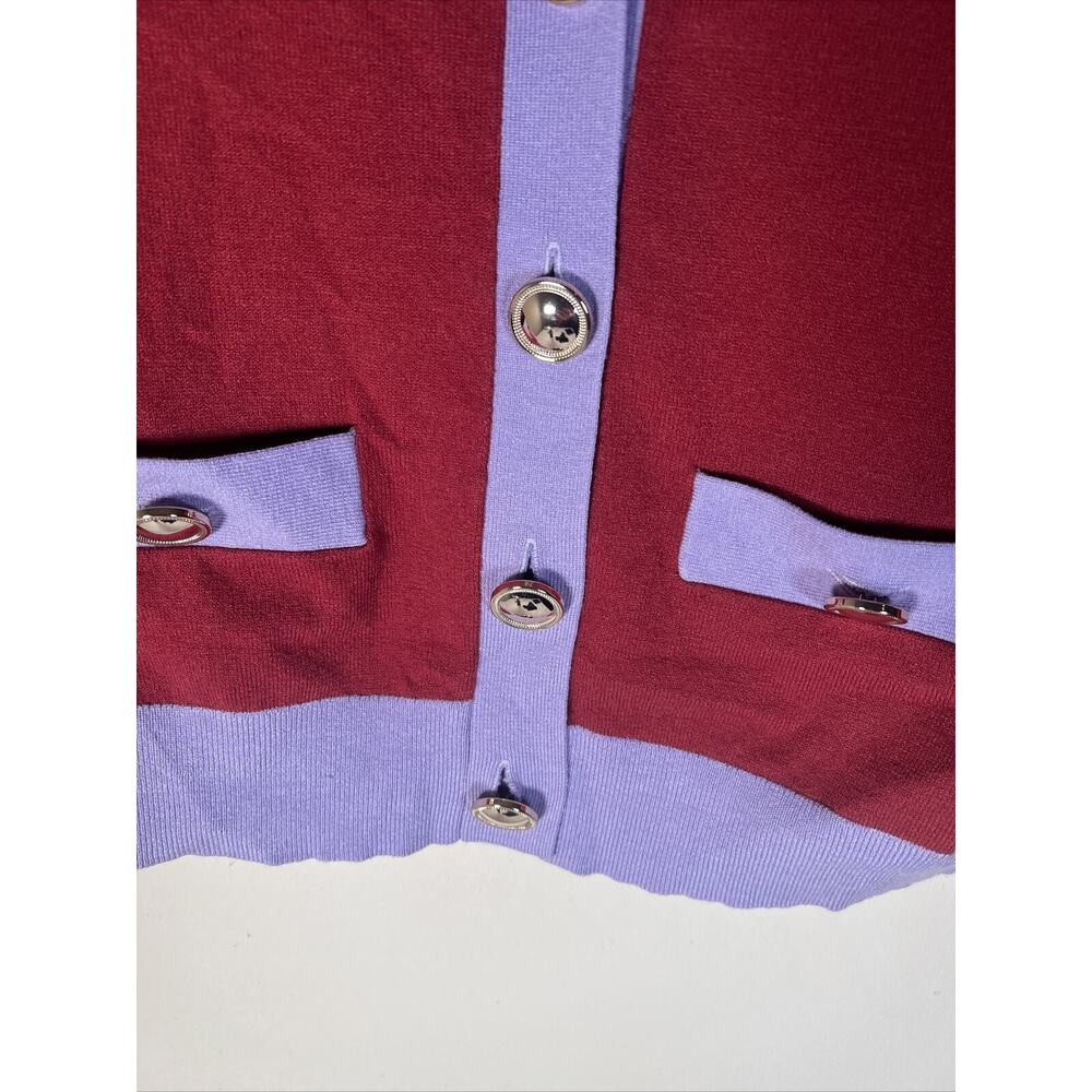 Ann Taylor Pocket V Neck Cropped Cardigan - Picture 2 of 8